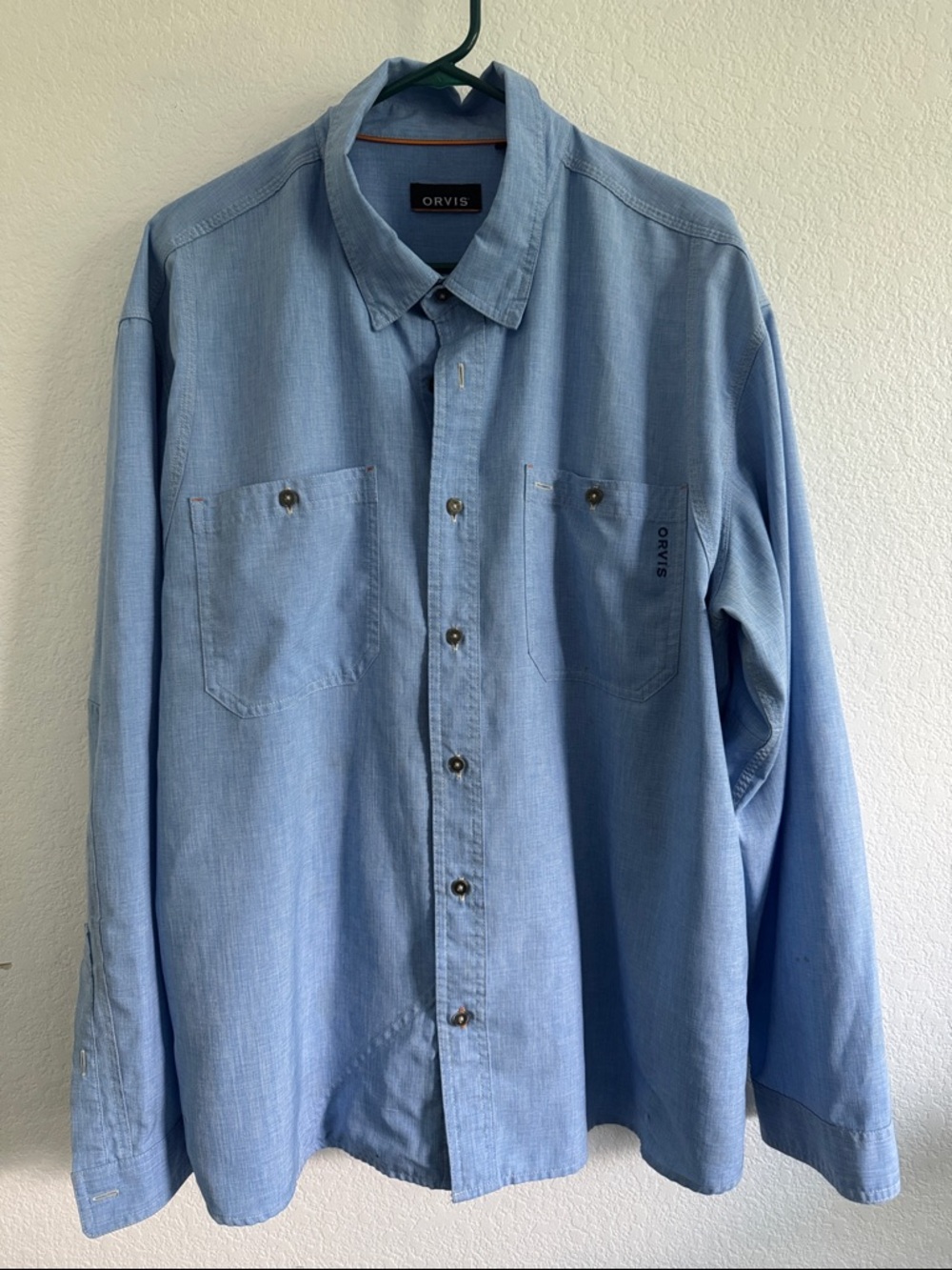 ORVIS MENS SHIRT BUTTON FRONT PERFORMANCE OUTDOORS WICKING SUN PROTECTION XXL